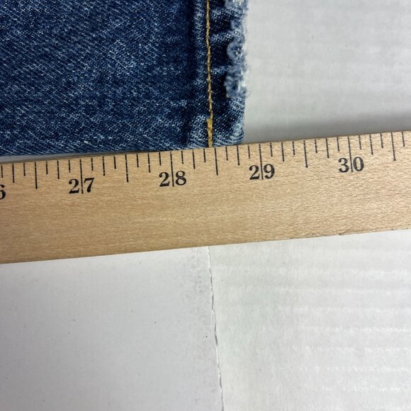 AGOLDE Jeans Women's 25x28* 90s Pinch High Rise Straight Ankle Blue Denim Tag 24 - Picture 12 of 16